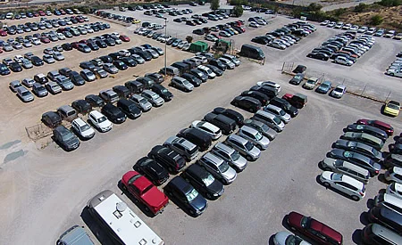 Parking Ascars Alicante car park view from above